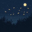 instrumental lullaby capturing magic of dancing fireflies at night