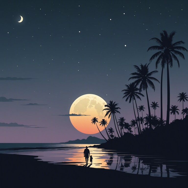 Craft an engaging, suspense filled journey using calypso rhythms to set the scene of a tropical mystery unfolding as the moon glows above, highlighting the dual nature of beauty and danger.