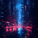 sinister beats beneath neon city nightscape sounds