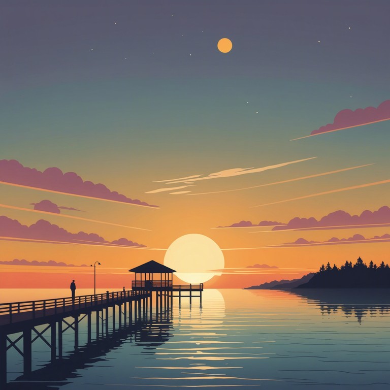 Delving deeper into the warm, melancholic feelings of a fading sun, this piece uses the gentle timbre of the electric piano to enhance its serene atmosphere, evoking memories of peaceful, reflective evenings by the water.