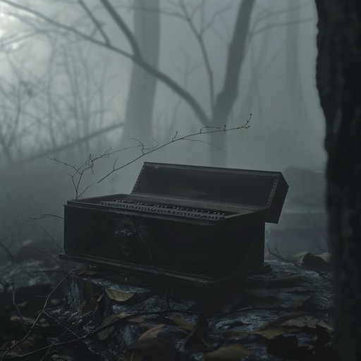 A creepy and dissonant lullaby emanates from an old, weathered musicbox. The tinkling notes are slightly out of tune, creating an unsettling atmosphere. As the musicbox plays, it seems to take on a life of its own, the melody twisting and warping in unexpected ways. The haunting tune sends shivers down the spine, as if the musicbox is possessed by a malevolent spirit.