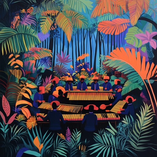 An uplifting instrumental cumbia piece that blends traditional rhythms with mystical sounds, transporting listeners to an enchanted jungle full of life and dance.