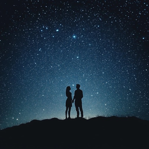 An evocative piece capturing the essence of love as it blooms under a vast, starlit sky, with slow, tender notes that mirror the gentle caress of a lover's whisper. The music encapsulates the intimacy and vastness of love, manifested through soulful melodies and harmonies that resonate with the heart's quiet yearnings.