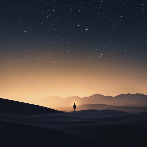 This instrumental track takes the listener on an exploration of mystical desert landscapes at night, combining traditional egyptian melodies with modern electronic rhythms. The haunting oud, echoed by pulsating synths and rhythmic electronic beats, weaves a spellbinding tapestry reminiscent of ancient sand dunes under a starry sky. Added wind chime effects and nocturnal creature calls heighten the ethereal and atmospheric qualities.