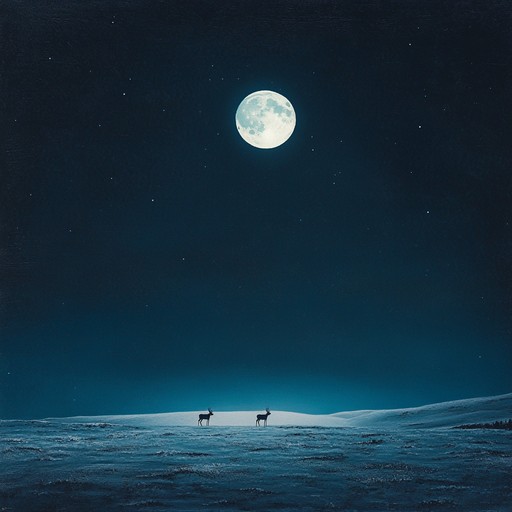 Diving deeper into the spiritual dimensions of arctic nightscapes, this alternative version emphasizes the intertwining of nature’s tranquility with the cultural depth of indigenous arctic practices. It features a more pronounced drum beat and a layer of subtly haunting flutes to enrich the mystical aura, creating a soundscape perfect for reflective meditation or cultural exploration.