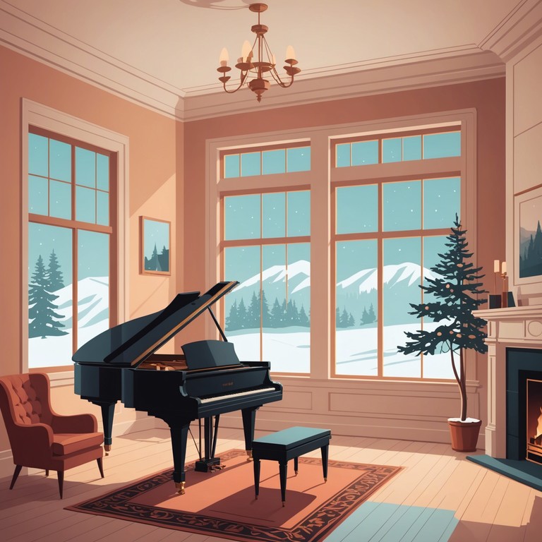 Embodying the essence of a serene snowy day, this melody uses delicate piano notes to mimic the quiet beauty of falling snow, ideal for relaxation or contemplative moments.