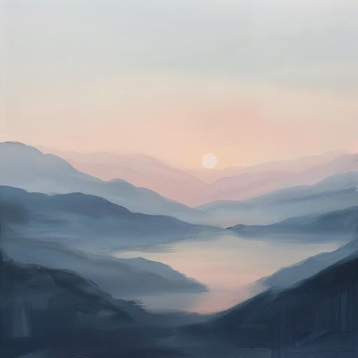 Imagine standing on a serene cliffside, feeling a gentle breeze tickling your face as the sun starts to rise. The sky fades from deep night to soft pastels, mirroring the delicate melodies and ethereal atmosphere of the music. The gentle strumming of an electric guitar creates waves of sound that seem to shimmer and glow.