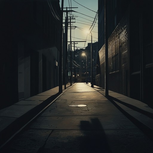 An ominous instrumental hip hop track featuring heavy basslines, sharp percussion, and haunting synth melodies, creating a tense atmosphere reminiscent of shadowy cityscapes and hidden threats.