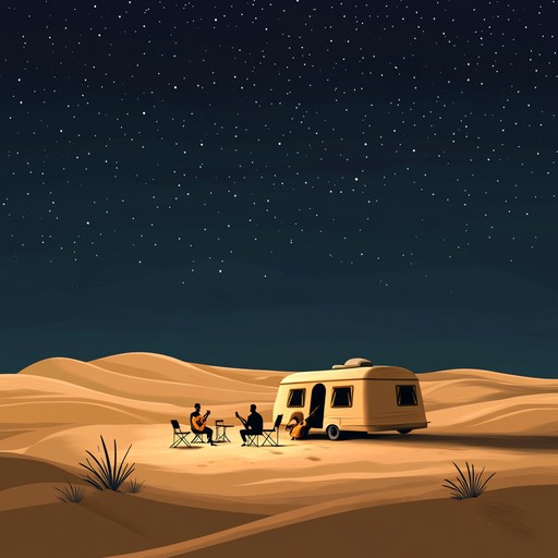 Embark on a mesmerizing journey where traditional cumbia rhythms intertwine with enchanting middle eastern melodies, capturing the essence of the sahara desert at night and evoking a sense of mystical exploration.