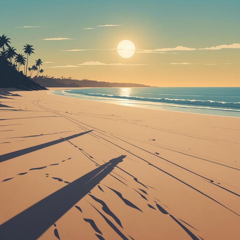 In this alternative version, the music dives deeper into a mix of chilling rhythms and sunny beats, painting a soundscape of a sunlit beach shadowed by ghostly whispers. It’s perfect for exploring the dual nature of beauty and eeriness in a tropical setting.