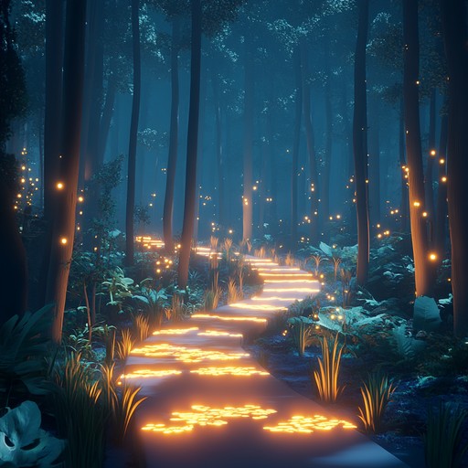 Delve into an ambient journey encapsulating luminescent forests where ethereal melodies meet vibrant electronic rhythms, illuminating a path through a world where nature and technology coexist.