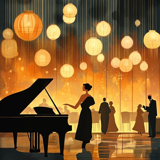 A lively instrumental journey into a bustling cabaret, featuring playful piano melodies, jazzy brass accents, and swinging rhythms that evoke the exuberance of the 1920s nightlife