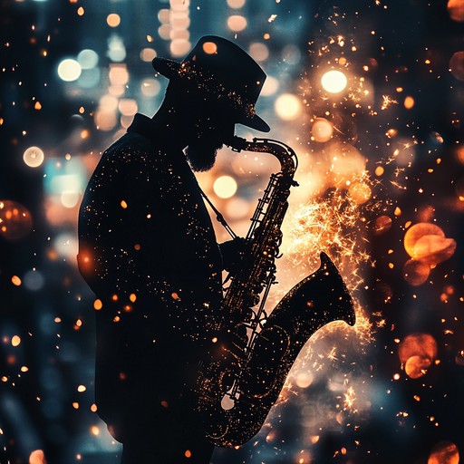 An electrifying instrumental jazz piece showcasing virtuosic saxophone melodies, powerful brass harmonies, and relentless percussion, embodying the spirit of a bustling city night and igniting the listener's passion for dynamic rhythms.