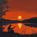 a peaceful blues rock track evoking summer evening serenity