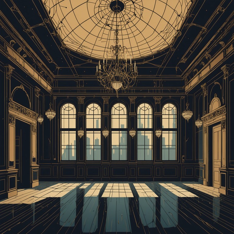 The scene is a grand yet abandoned ballroom. As the clock strikes midnight, echoes of a once lively tango fill the air without a dancer in sight. The unsettling beauty of the music invites curiosity and a slight shiver down the spine.