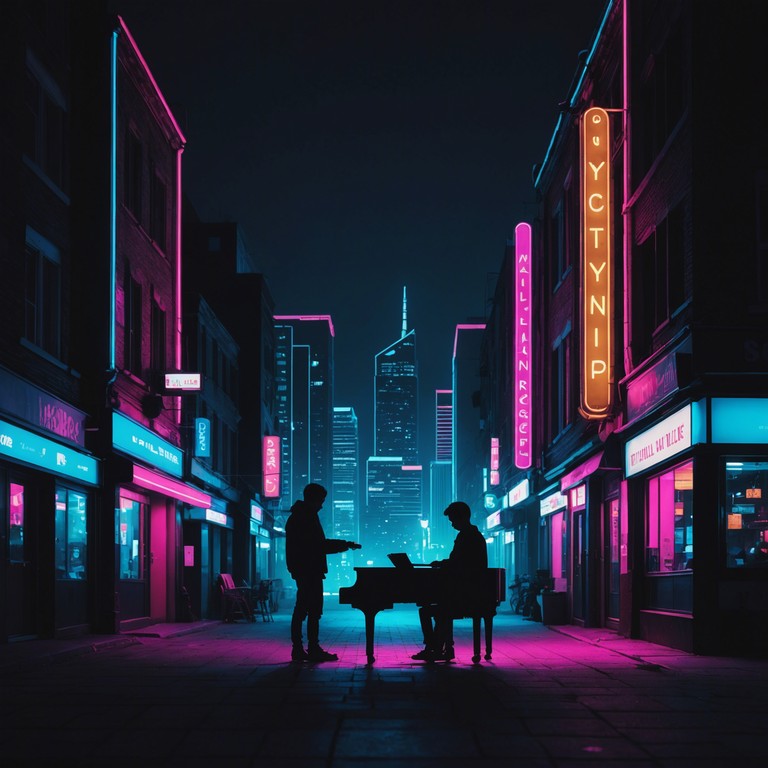 A blend of playful toy instrument sounds orchestrated with the rhythm and attitude of urban music. This track merges the innocence of childhood with the complexity of city life, creating a melodious yet dynamic soundscape that feels like a nocturnal walk through a vibrant cityscape filled with colorful lights and unexpected moments.