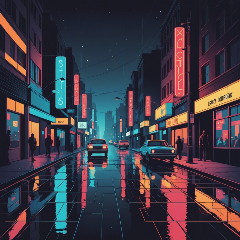 This track captures the essence of a city's nightlife through its vibrant and playful rhythms, mixing traditional jazz with funky undertones to create a lively and captivating soundscape. The tune encapsulates the buzz of the cityscape at night, alive with the spirit of dance and spontaneity.