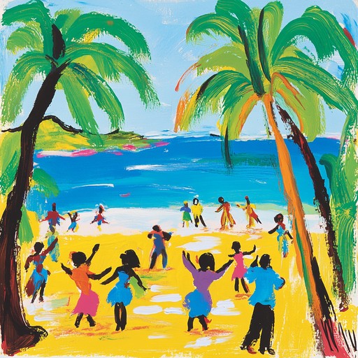 An instrumental reggae track with whimsical melodies and upbeat rhythms that inspire joy and laughter, capturing the playful spirit of the caribbean islands.