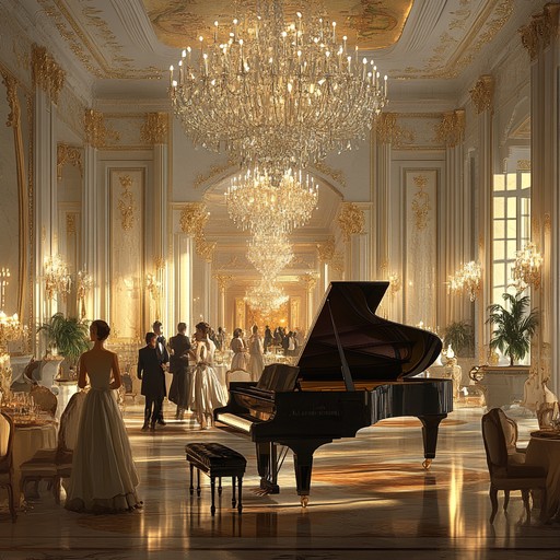 Dive deeper into the heart of luxury with every piano key touched, elaborating on the themes of opulence and class. Perfect for an evening gala or an aristocratic event, this track positions the listener in a world of exclusive comfort and exceptional taste.