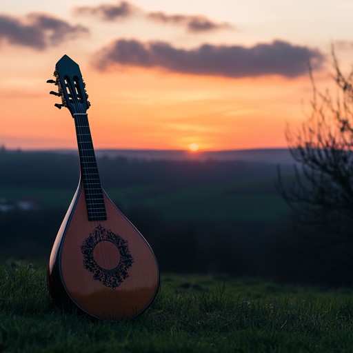 An instrumental piece combining exotic scales and instruments with traditional german schlager style, evoking a feel of distant lands mingled with familiar harmonies