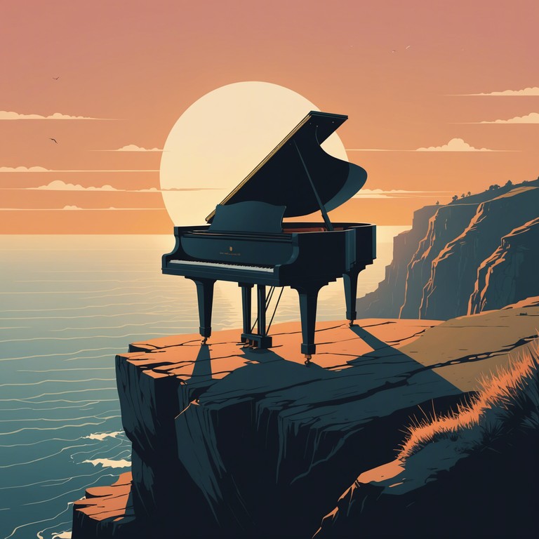 The track starts with a gentle piano intro, slowly building up with layered strings that create a feeling of lifting off the ground. The high points are marked with ethereal synthesizer glimmers that evoke a sensation of hope and inspiration. As the melody progresses, it fills the listener with a sense of renewal and possibility. A soft outro with fading piano notes leaves a lasting sense of calmness and optimism.