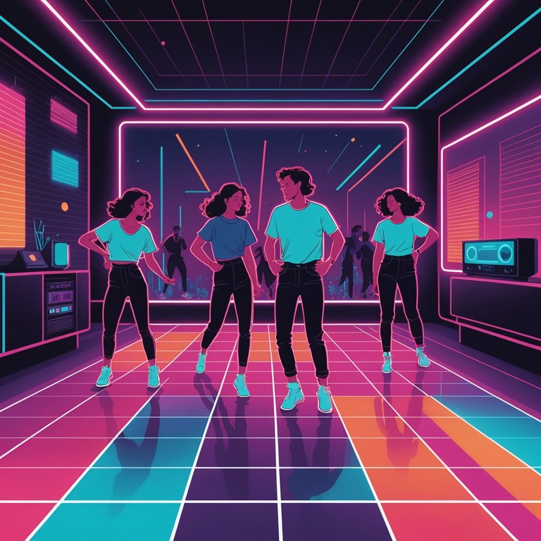 An enticing sonic journey through bustling city streets illuminated by neon lights and the pulse of infectious disco funk beats, creating a soundscape that's both immersive and invigorating.