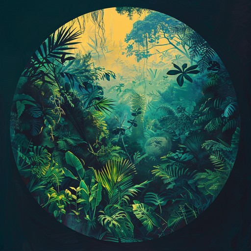 Dive into a whimsically curious blend of soaring synthesized melodies and vibrant jungle rhythms, creating a soundtrack perfect for imagining a high-tech rainforest expedition