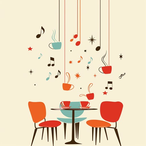 A playful, whimsical track with a funky groove, capturing the essence of a quirky café on a magical summer day. The rhythm flows like a gentle breeze, while whimsical melodies dance through the air, creating a joyful and enchanting atmosphere.