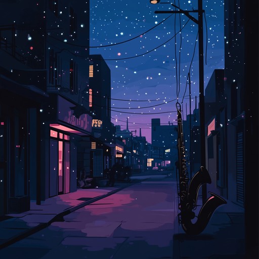 An instrumental track that fuses smooth jazz melodies with ambient tones, capturing the essence of a peaceful midnight stroll in the city.