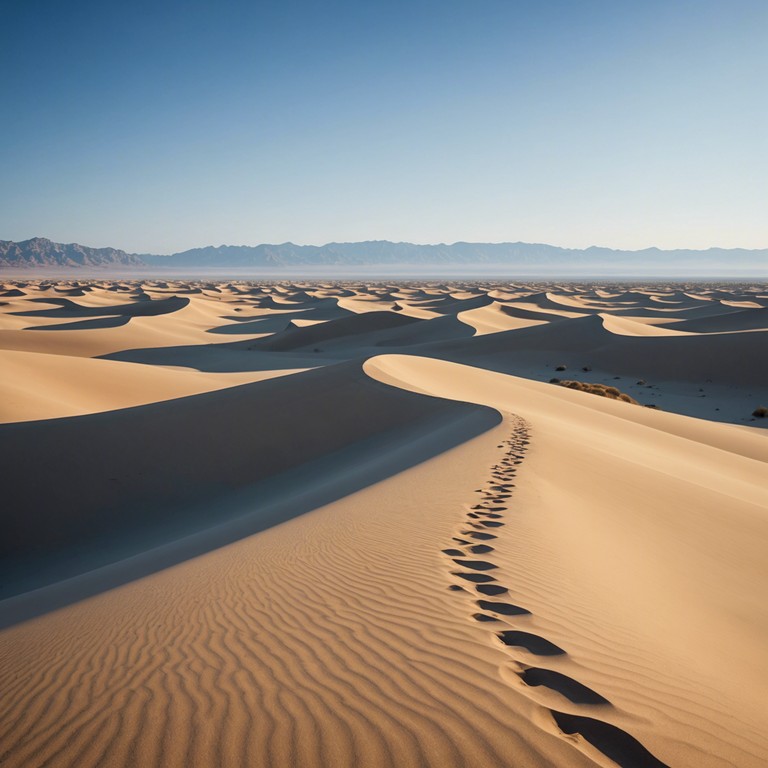 A sonic journey through the quiet, enigmatic desert landscape at night, as distant echoes and traditional strings paint a picture of timelessness and mystery under a canopy of stars.