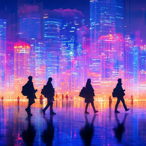 Inspired by the vibrant nightlife of seoul, this track blends traditional korean instruments with modern k pop beats, capturing the essence of a night out in this dynamic city. The soundscape is filled with energetic rhythms and enchanting melodies that reflect the city's blend of the old and new, echoing through bustling streets under bright neon lights.