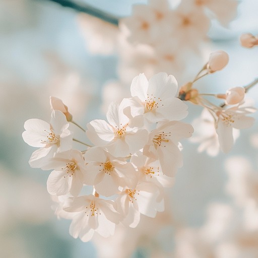 Dive into a tranquil anime melody highlighted by tender acoustic guitar themes, emulating the serenity of gentle sakura petals drifting in a spring breeze