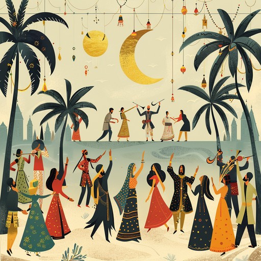 Experience a vibrant middle eastern festival with lively oud and rhythmic darbuka. This instrumental track sparkles with joy, energy, and cultural richness, perfect for festive occasions.