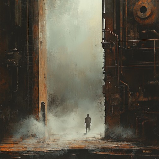 An instrumental journey blending gritty industrial elements with ethereal melodies, creating a soundscape that evokes mystery and introspection within a desolate urban landscape.