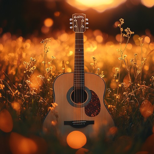 A soothing, acoustic guitar piece that transports the listener to a serene meadow at sunset, evoking heartwarming memories and a sense of tranquility. The gentle strumming and delicate picking resonate with the simplicity and beauty of nature, creating a cozy, reflective ambiance perfect for relaxation.