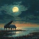 warm piano tones evoke twilight's tender embrace