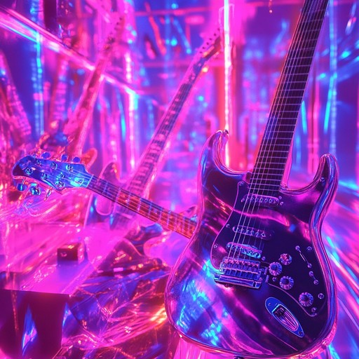 Fiery electric guitars blend with synthesized beats to create a powerful, energetic soundscape