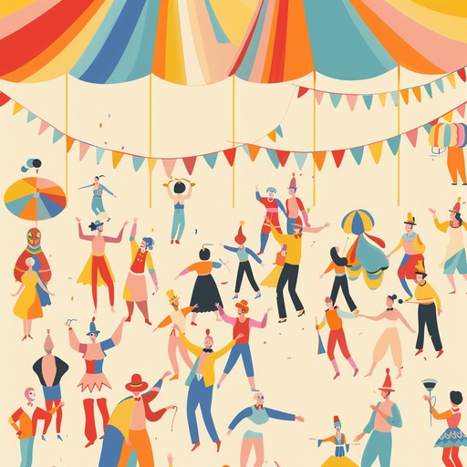 An energetic, orchestral piece composed to bring the whimsical atmosphere of a circus parade to life. The dynamic symphony incorporates playful melodies, lively rhythms, and a vibrant arrangement of various orchestral instruments. The listener is transported to a fantastical world filled with colorful performers, joyful clowns, and acrobats flying through the air. The composition seamlessly blends classical structure with lighthearted themes, creating an uplifting and joyous auditory experience.