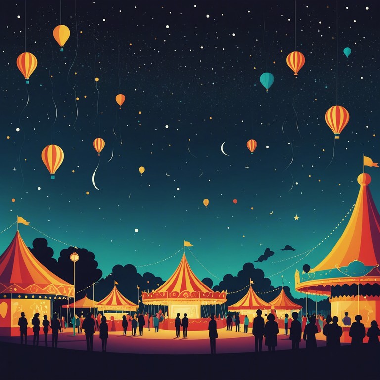 Imagine a scene where soft, whispered tones rhythmically intertwine with the pulsating beats of a carnival under festive lights. This alternative version emphasizes how private moments can seamlessly meld with public celebrations, capturing both personal emotions and shared joys.