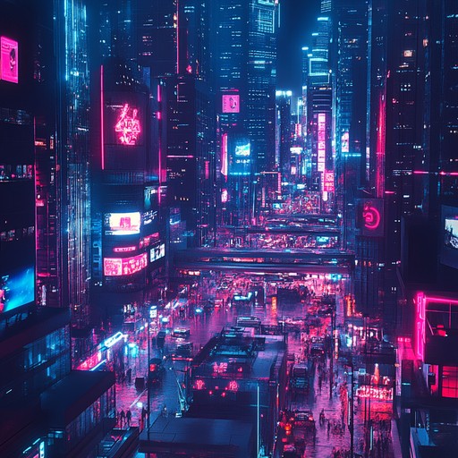 Race through futuristic city streets, flashing lights, and dark alleys, powered by relentless electro beats and hypnotic synth melodies, creating an intensely gripping cyberpunk experience