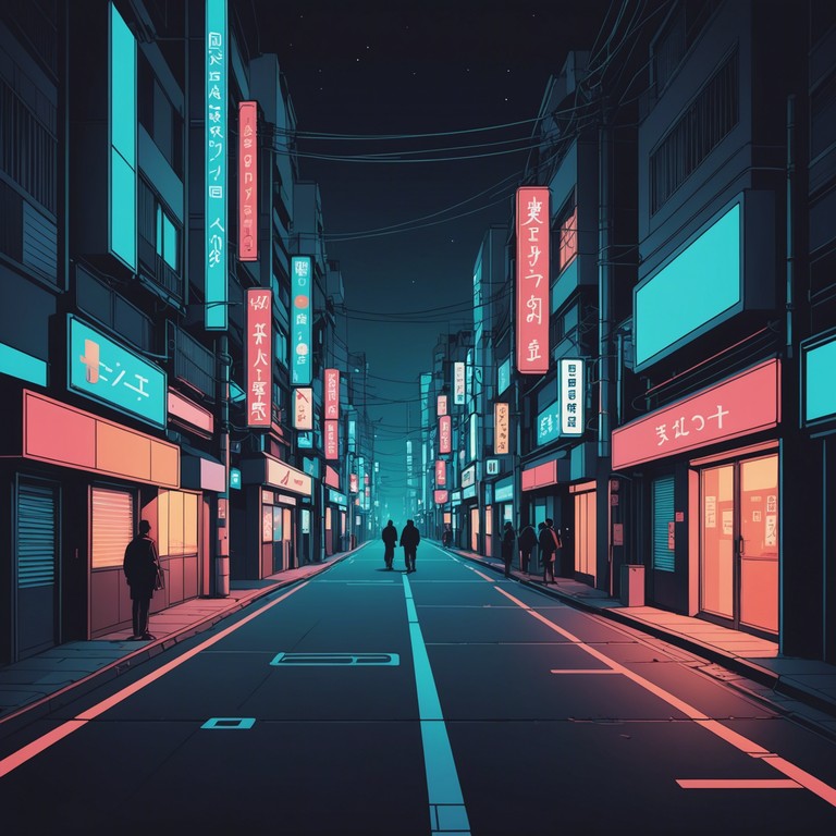 This track encapsulates the enigmatic essence of tokyo at night, merging subtle j pop elements with an ambient undercurrent to transport the listener through a soundscape of neon lit mystery. The instrumentation is a delicate arrangement that emphasizes the emotional and enigmatic nature of japan's urban landscape at night, aiming to convey a sense of wonderment and curiosity.