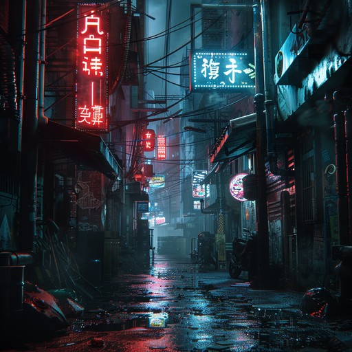 A gripping synthwave track designed to evoke a sense of tension and nostalgia, transporting listeners to a neon lit world with hidden anxiety. The retro synth sounds are layered to create depth and unease, perfect for late night city scenes.