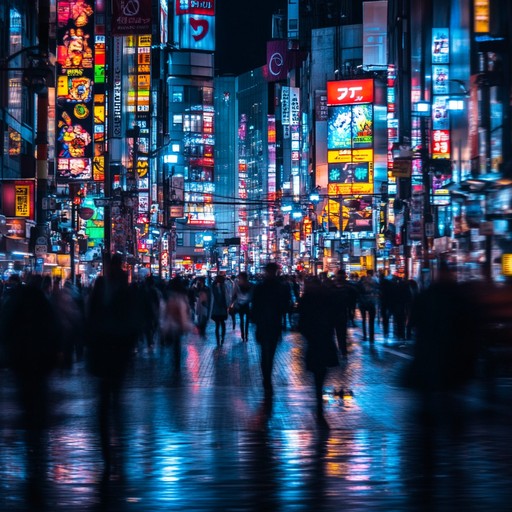 A lively instrumental piece that reflects the excitement and energy of tokyo's nightlife, combining catchy synth melodies with upbeat rhythms to evoke the atmosphere of neon lit streets and bustling crowds.