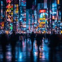 an energetic instrumental inspired by tokyo's neon lit night scene