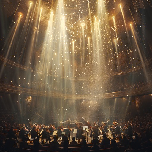 This composition blends intense orchestral dynamics with the lightness of sparkling glitter effects. Starting with a somber piano melody, it evolves into an intricate orchestral symphony, interwoven with glittering sounds, creating an enigmatic and surreal atmosphere.