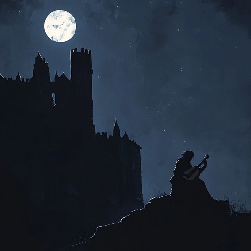 An instrumental piece that captures the eerie atmosphere of a medieval night, blending haunting lute melodies with dark undertones to evoke a sense of mystery and intrigue