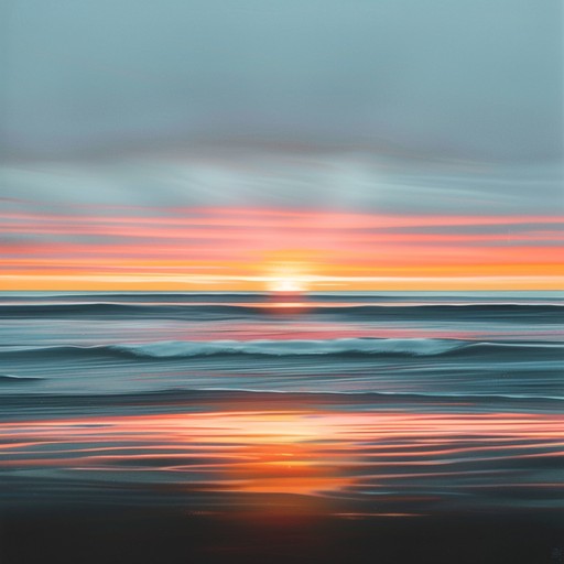 Imagine a scene where the sun dips below the horizon on a hot summer's evening, igniting the sky with vivid oranges and reds. As the heat lingers, the sounds merge into a seductive mix of slow tempo beats and sultry rhythms that capture the warmth and fading light of the day.