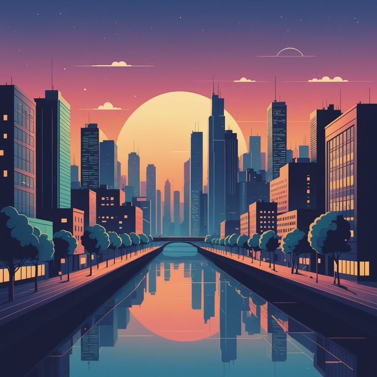 An atmospheric exploration of city vibes as night descends, with a focus on synth driven melodies that capture the essence of urban nightlife. The soundscape is a blend of energy and mystery, painting a sonic picture of the city at dusk while providing a compelling auditory experience.