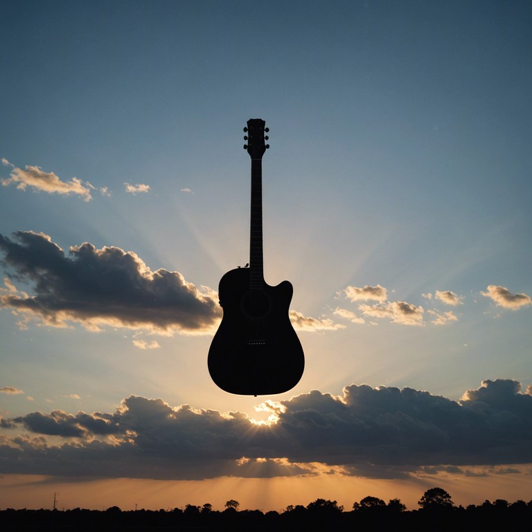 This song unfolds as a sequence of soaring, melodious electric guitar solos overlaying a soothing rhythmic foundation that invites listeners into a serene yet elevated escape. The instrumentation combines the traditional flair of soft rock with elements that swellingly rise and glide, providing a sonic representation of euphoric ascent.