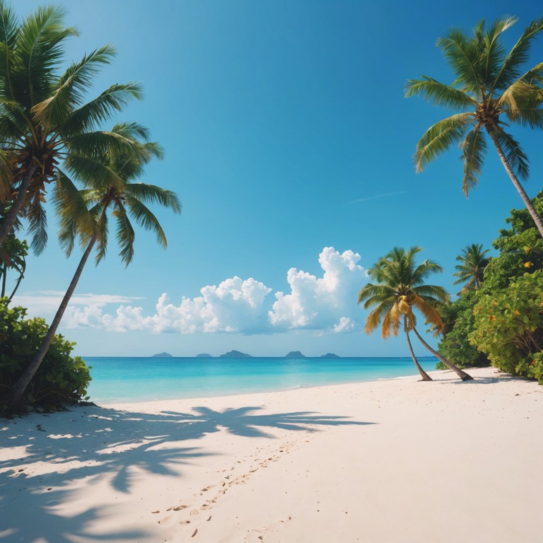 This track embodies the essence of a sunny beach day with its upbeat rhythms and infectious cheer, capturing the spirit of calypso music with every note played. The melody is designed to uplift and bring smiles, making listeners feel like they are walking along a sunlit beach with waves gently breaking in the background.